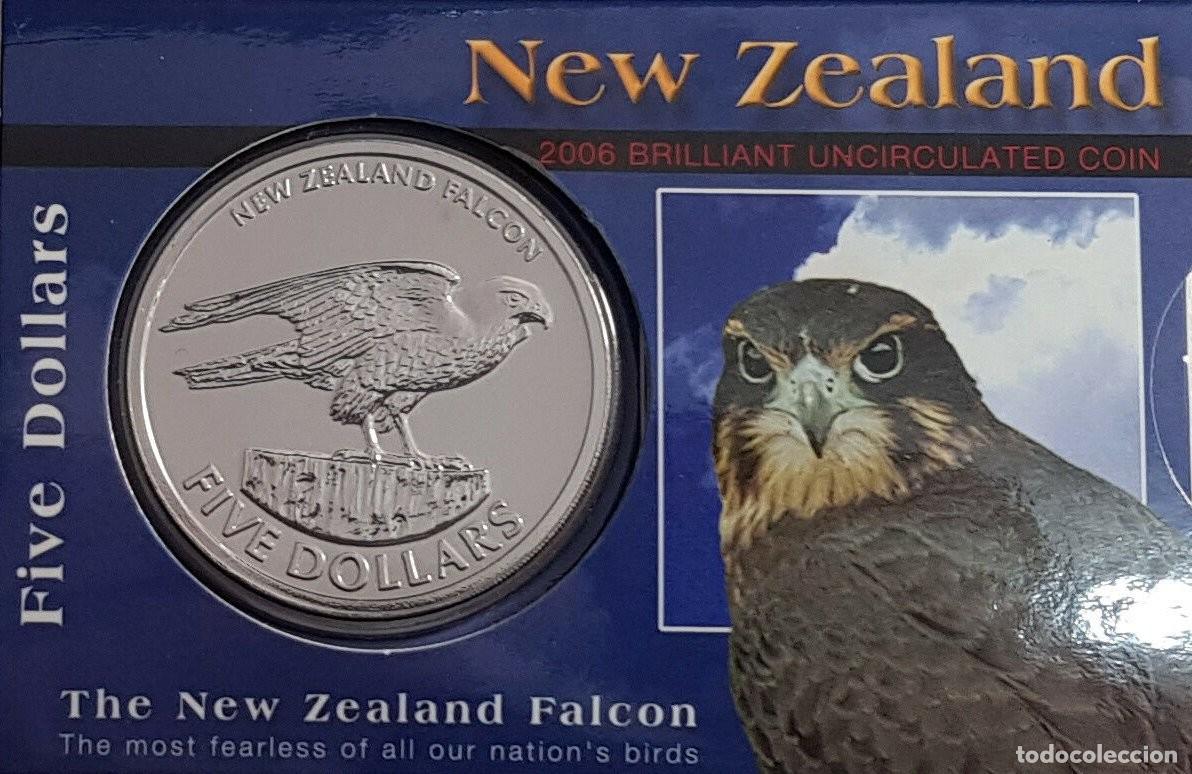 Monedas antiguas de Asia: NUEVA ZELANDA - 5 Dolar 2006 KM148 - Halc&oacute;n de Nueva Zelanda