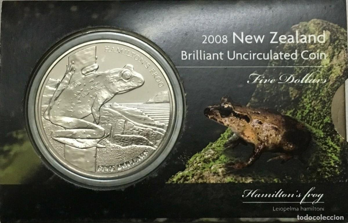 Monedas antiguas de Asia: NUEVA ZELANDA - 5 Dolar 2008 KM233 - Rana de Hamilton