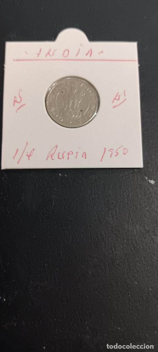 Monedas antiguas de Asia: INDIA 1/4 RUPIA 1950 KM=5.1 (NIQUEL)