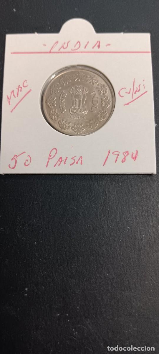 Monedas antiguas de Asia: INDIA 50 PAISA 1984 BC KM=65 (CUPRONIQUEL)