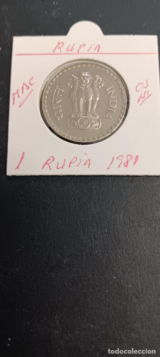 Monedas antiguas de Asia: INDIA 1 RUPIA 1981 MBC KM=78.3 (CUPRONIQUEL)