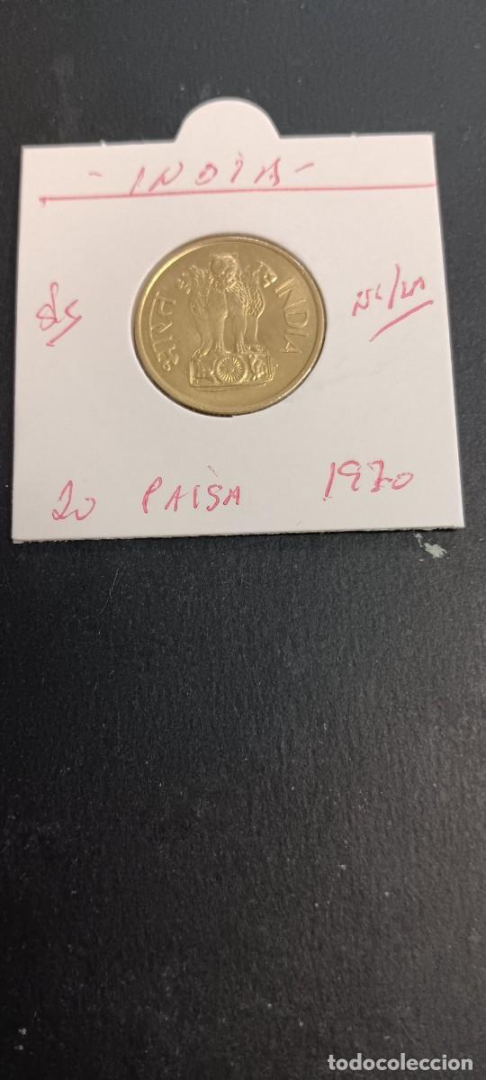 Monedas antiguas de Asia: INDIA 20 PAISA 1970 S/C KM=41 (NIQUEL-LAT&Oacute;N)