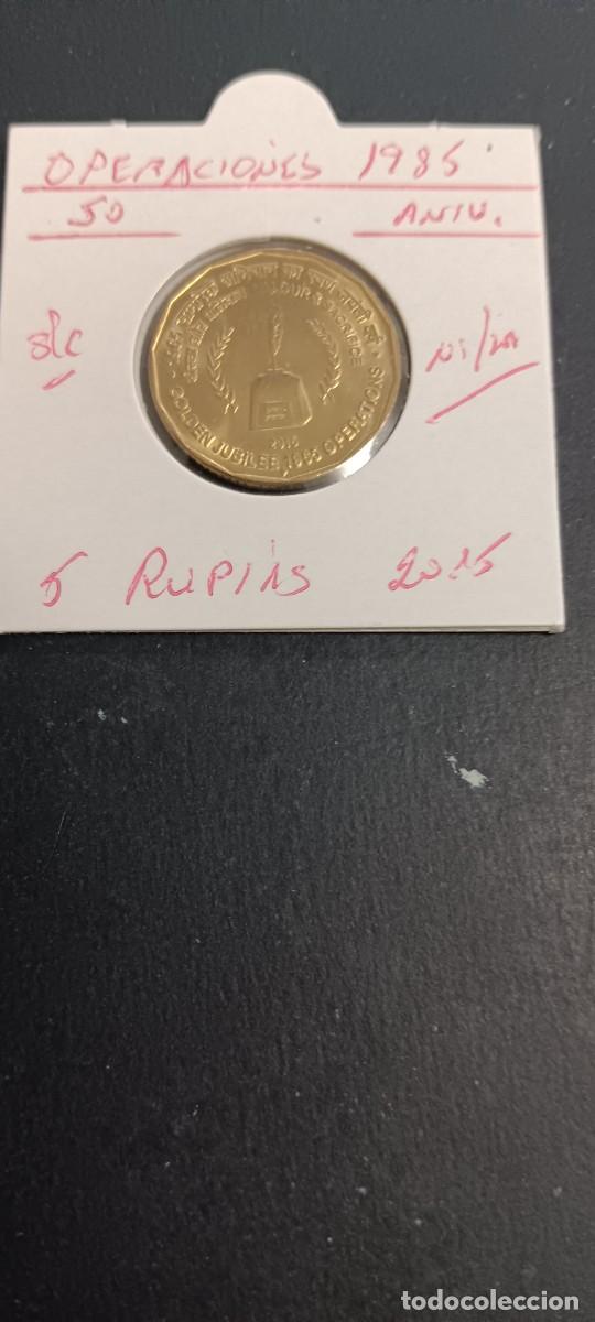Monedas antiguas de Asia: INDIA 5 RUPIAS 2015 S/C KM=447 (NIQUEL-LAT&Oacute;N) 50 ANIV. OPERACIONES DE 1985