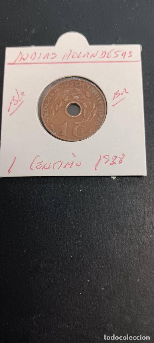 Monedas antiguas de Asia: INDIA HOLANDESA 1 CENTIMO 1938 BC KM=317 (BRONCE)