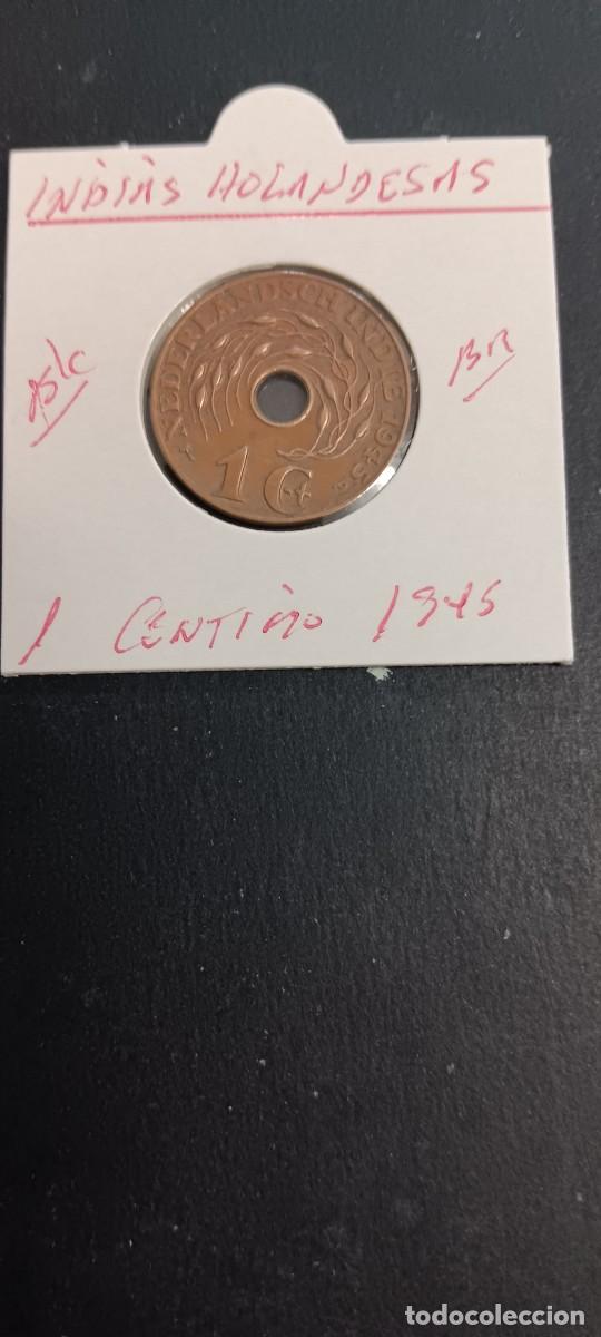 Monedas antiguas de Asia: INDIA HOLANDESA 1 CENTIMO 1945 BC KM=317 (BRONCE)