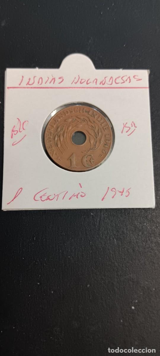 Monedas antiguas de Asia: INDIA HOLANDESA 1 CENTIMO 1945 BC KM=317 (BRONCE)