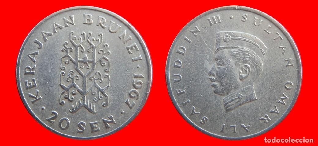 Monedas antiguas de Asia: 20 SEN 1967 BRUNEI -155982