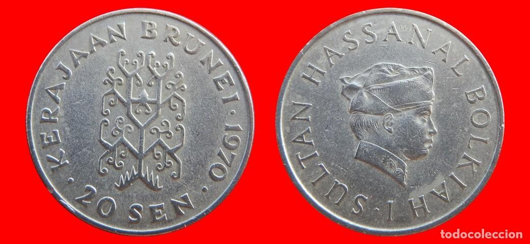 Monedas antiguas de Asia: 20 SEN 1970 BRUNEI -155983