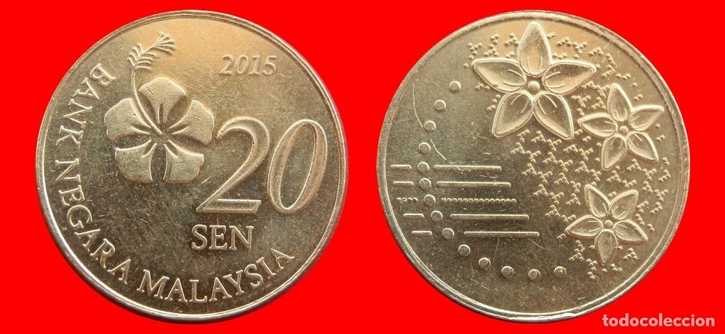 Monedas antiguas de Asia: 20 SEN 2015 MALASIA -156016