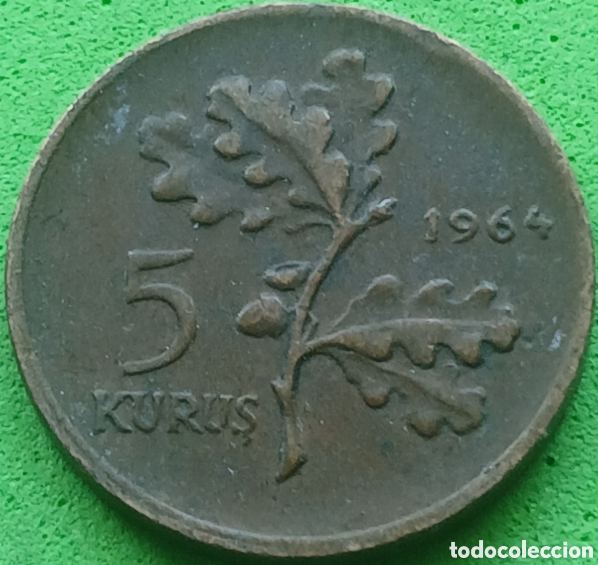 Monedas antiguas de Asia: Turqu&iacute;a 5 kurus 1964 km#890.1