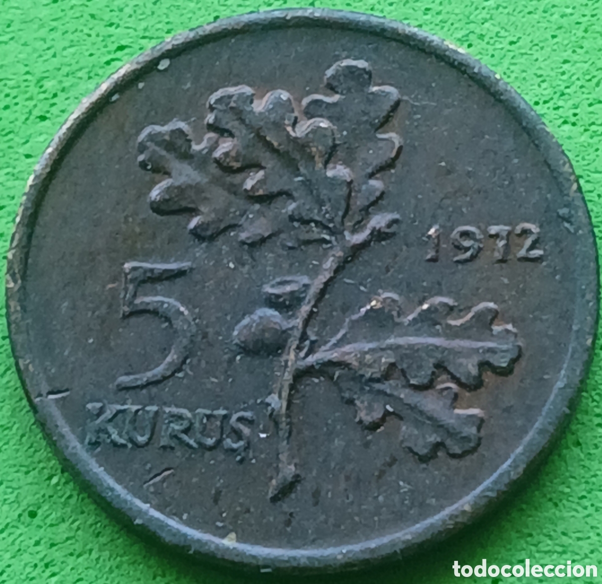 Monedas antiguas de Asia: Turqu&iacute;a 5 kurus 1972 km#890.2