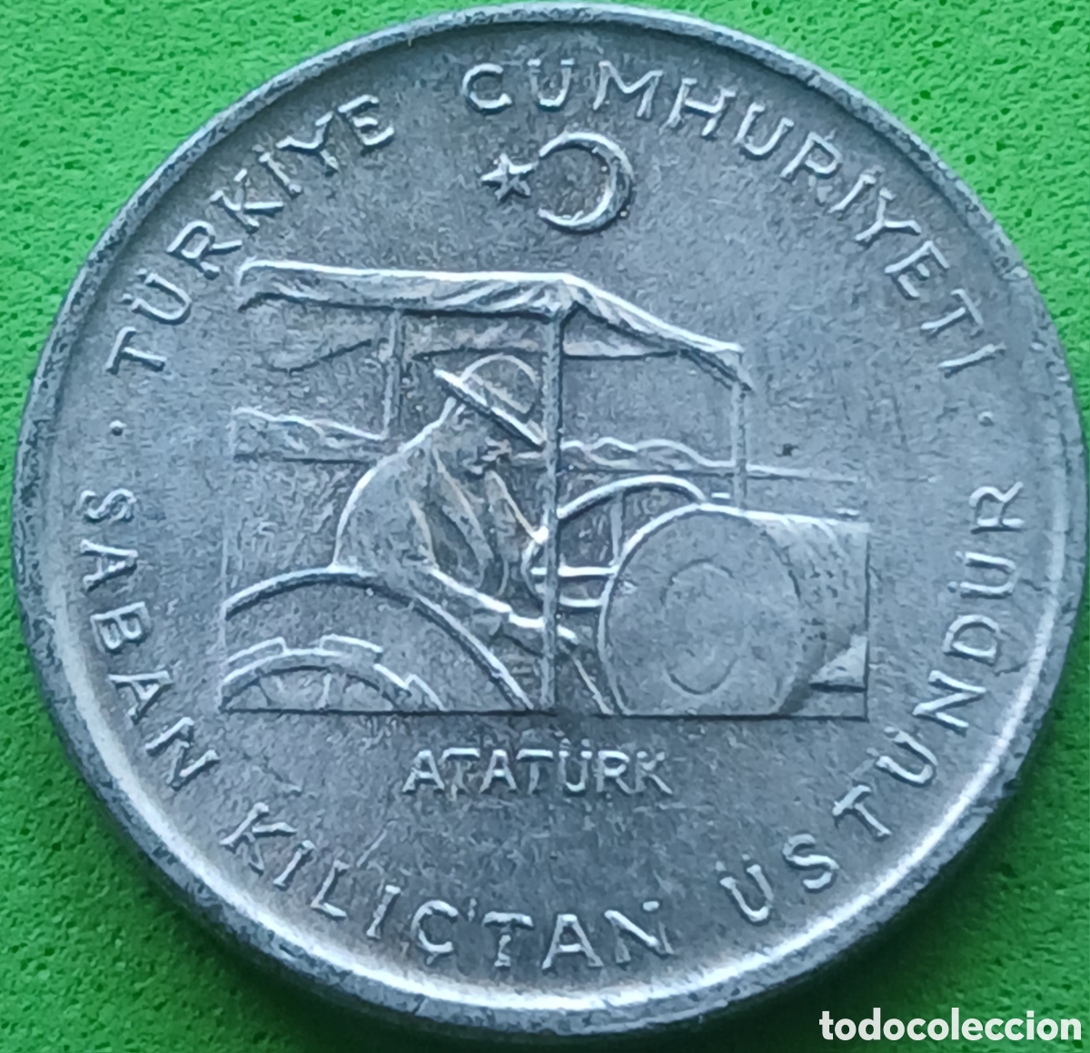 Monedas antiguas de Asia: Turqu&iacute;a 10 kurus 1975 km#898a FAO/ Progreso agr&iacute;cola