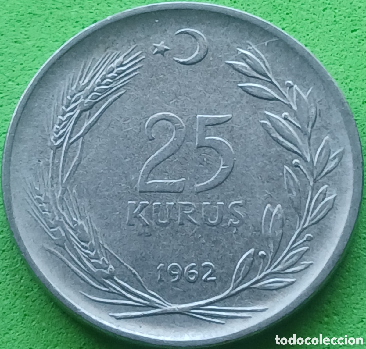 Monedas antiguas de Asia: Turqu&iacute;a 25 kurus 1962 km#892.2