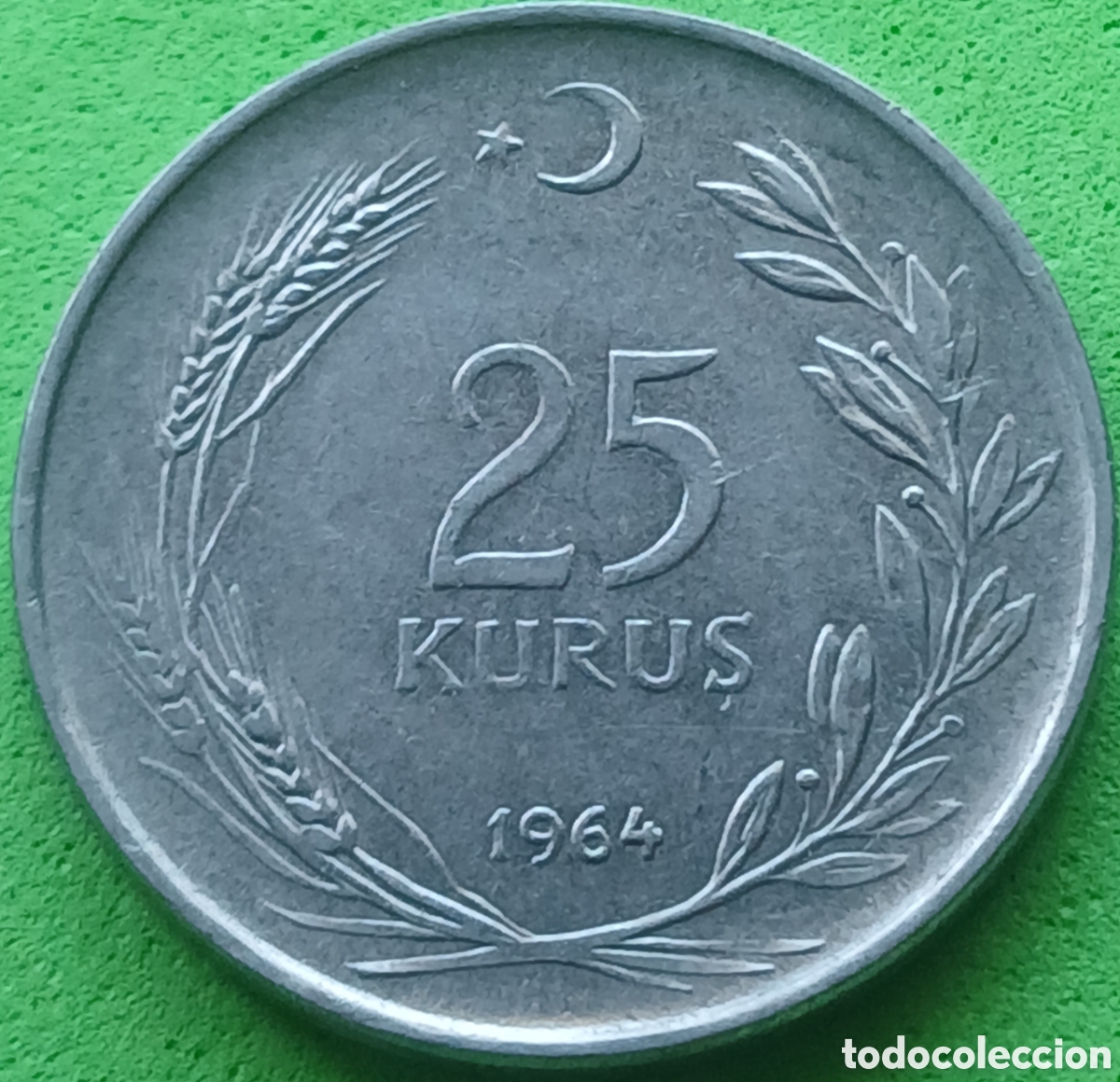 Monedas antiguas de Asia: Turqu&iacute;a 25 kurus 1964 km#892.2