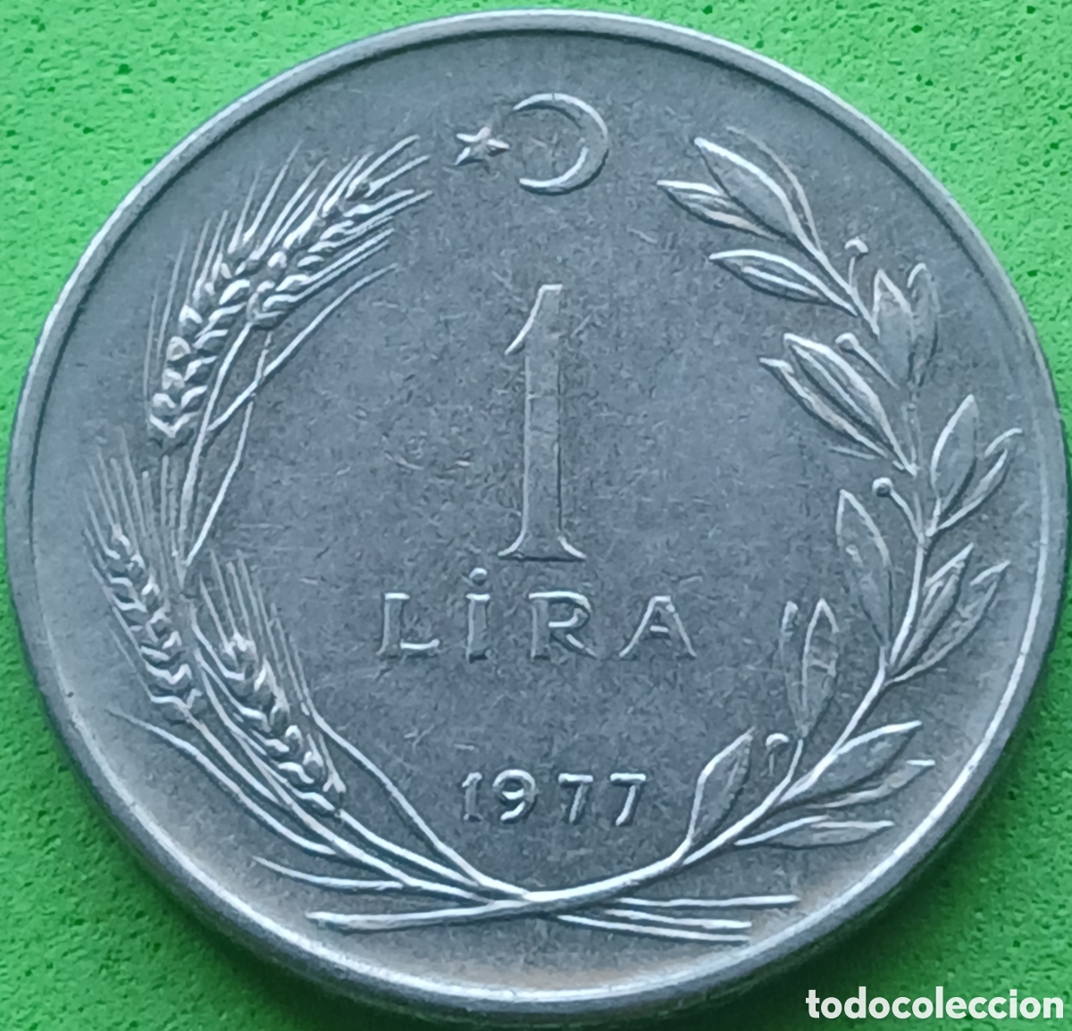 Monedas antiguas de Asia: Turqu&iacute;a 1 lira 1977 km#889a.2