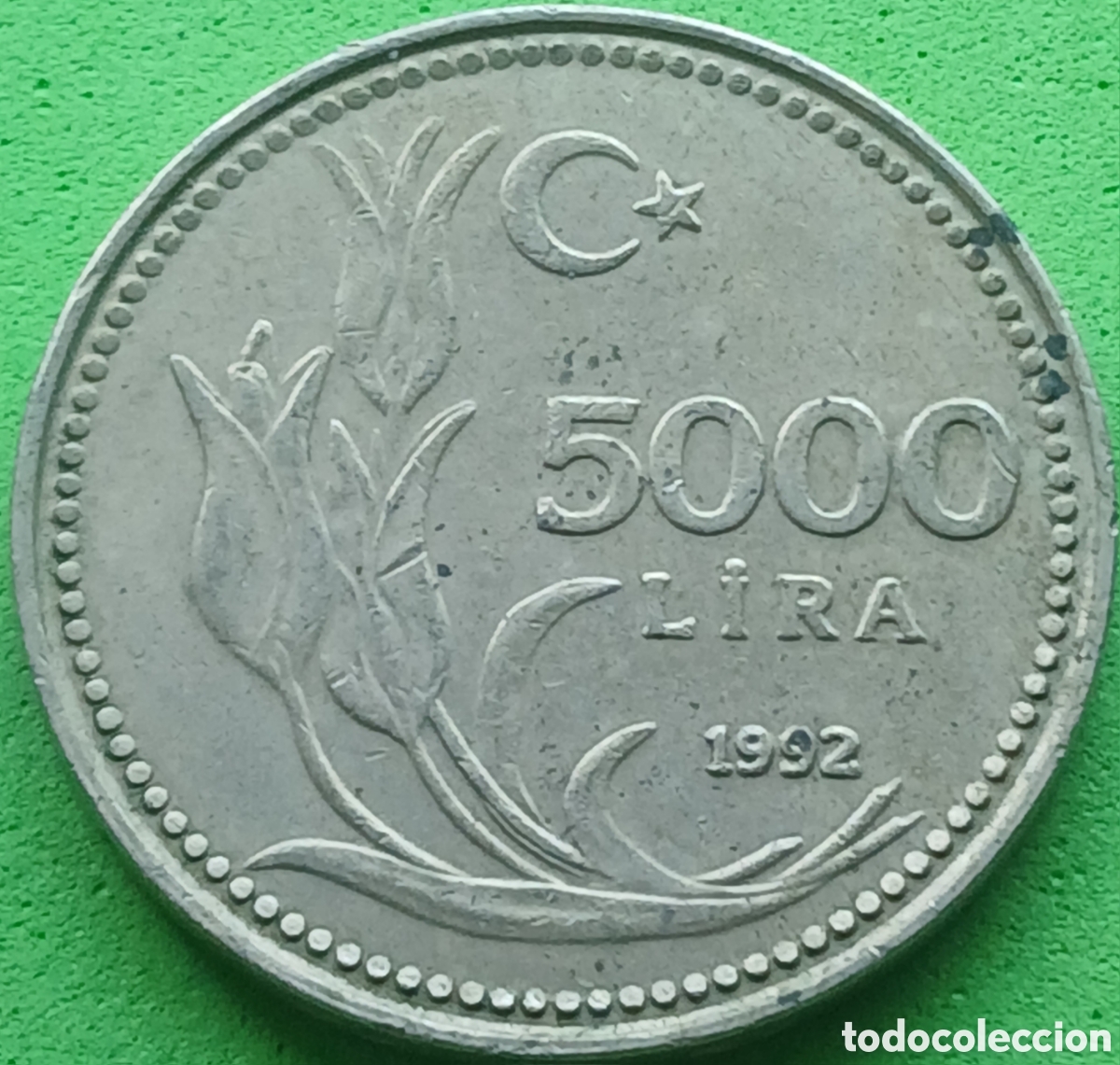 Monedas antiguas de Asia: Turqu&iacute;a 5000 liras 1992 km#1025