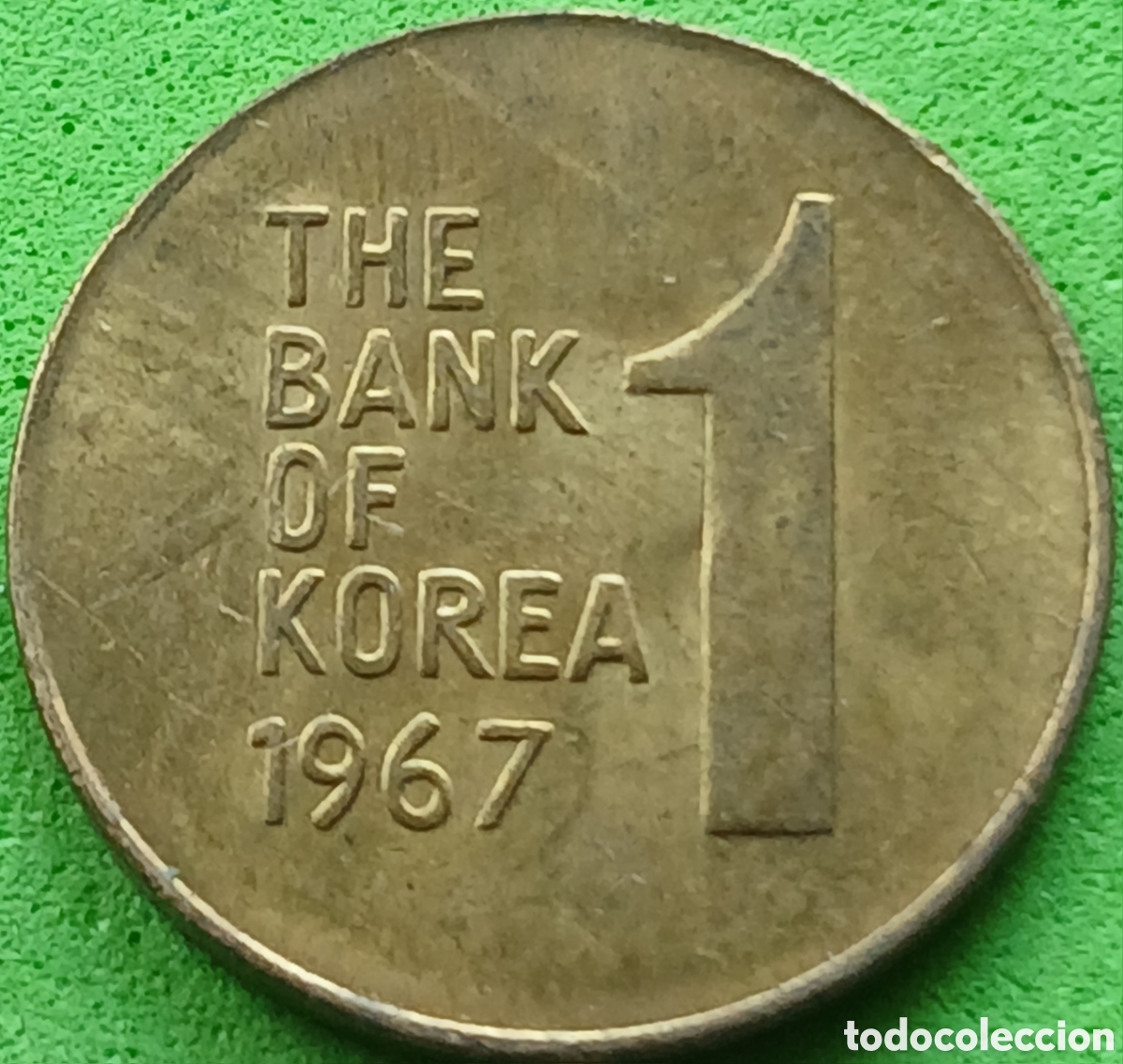 Monedas antiguas de Asia: Corea del Sur 1 won 1967 km#4 - Foto 2