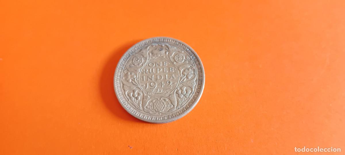 Monedas antiguas de Asia: INDIA BRITANICA 1 RUPIA 1942, PLATA