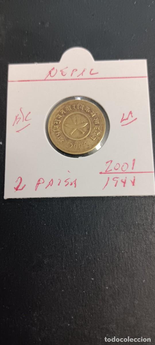 Monedas antiguas de Asia: NEPAL 2 PAISA 1944(2001) BC KM=710a (LAT&Oacute;N)