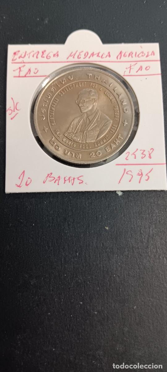 Monedas antiguas de Asia: THAILANDIA 20 BAHT 1995(2538)S/C KM=306 (FAO-ENTREGA MEDALLAS AGRICOLAS))