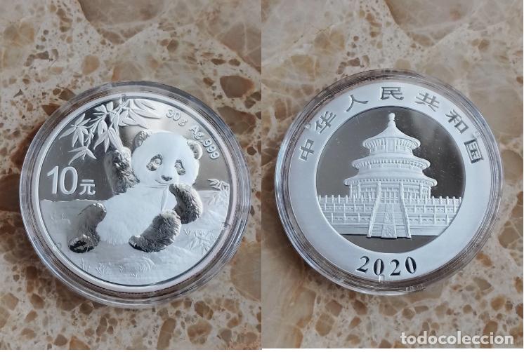 Monedas antiguas de Asia: Onza de plata .999 China &rdquo;Panda&rdquo; 2020 (30 g)
