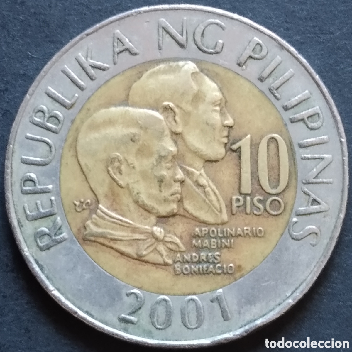 Monedas antiguas de Asia: MONEDA - FILIPINAS 10 PISO / PESOS 2001