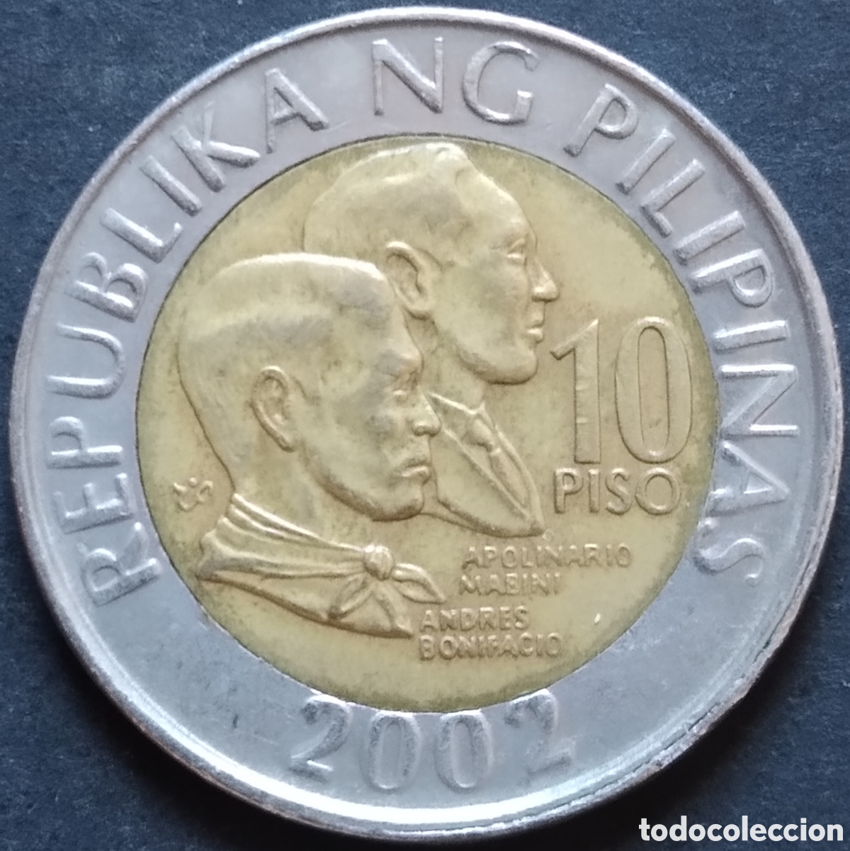 Monedas antiguas de Asia: MONEDA - FILIPINAS 10 PISO / PESOS 2002