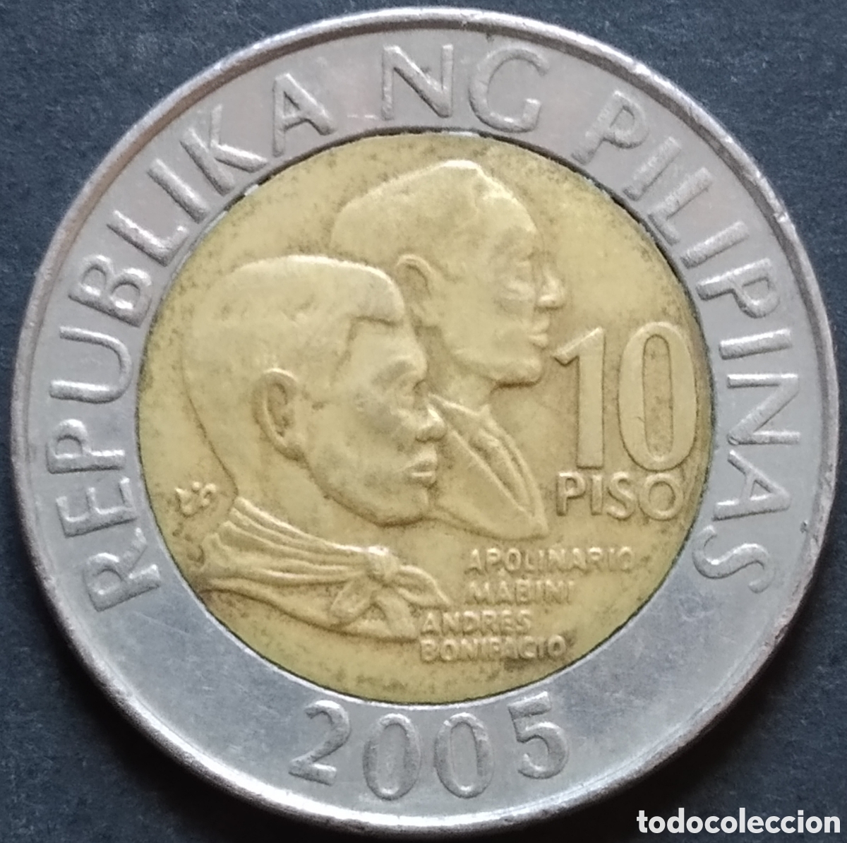 Monedas antiguas de Asia: MONEDA - FILIPINAS 10 PISO / PESOS 2005