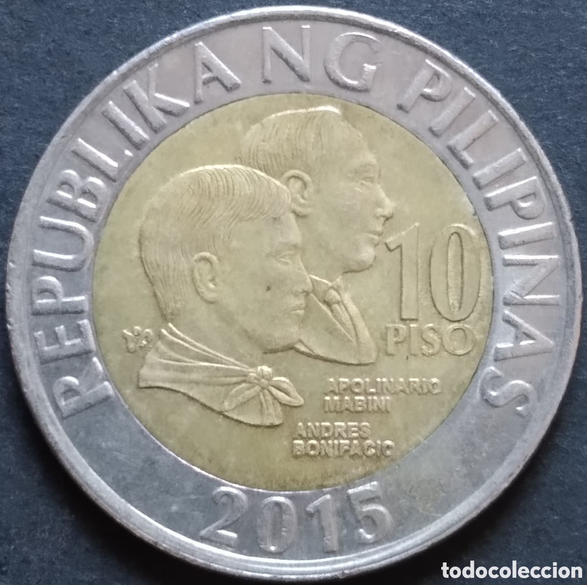 Monedas antiguas de Asia: MONEDA - FILIPINAS 10 PISO / PESOS 2015