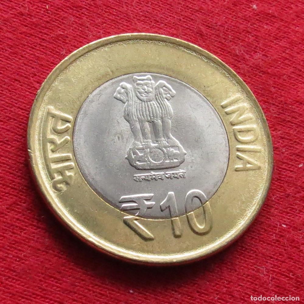 Monedas antiguas de Asia: India 10 rupees 2012 Parlamento - Foto 2