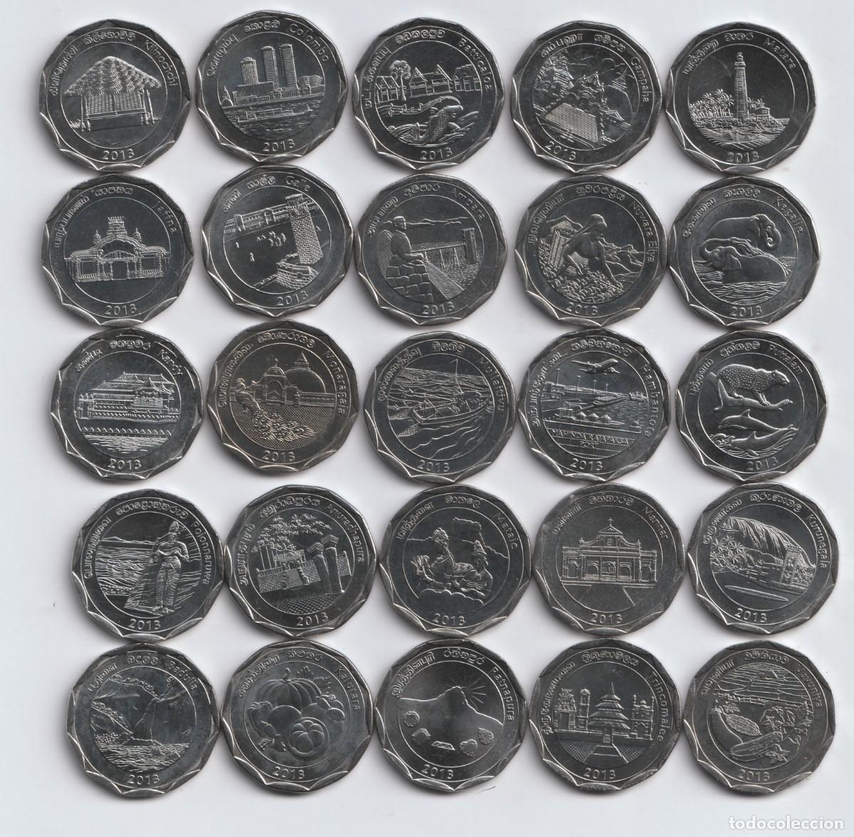 Monedas antiguas de Asia: Sri Lanka set de 25 monedas de 10 rupias, 2013