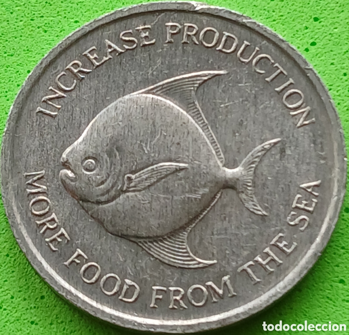 Monedas antiguas de Asia: Singapur 5 cents 1971 km#8 FAO