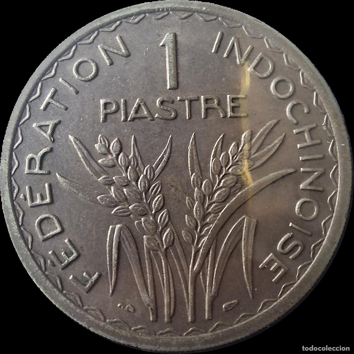 Moedas antigas da &Aacute;sia: Colonias. Indochina francesa. 1 moneda