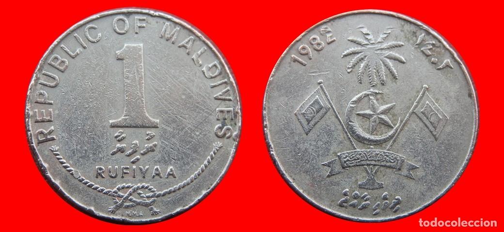 Monedas antiguas de Asia: 1 RUFIYAA 1982 ISLAS MALDIVAS-156196
