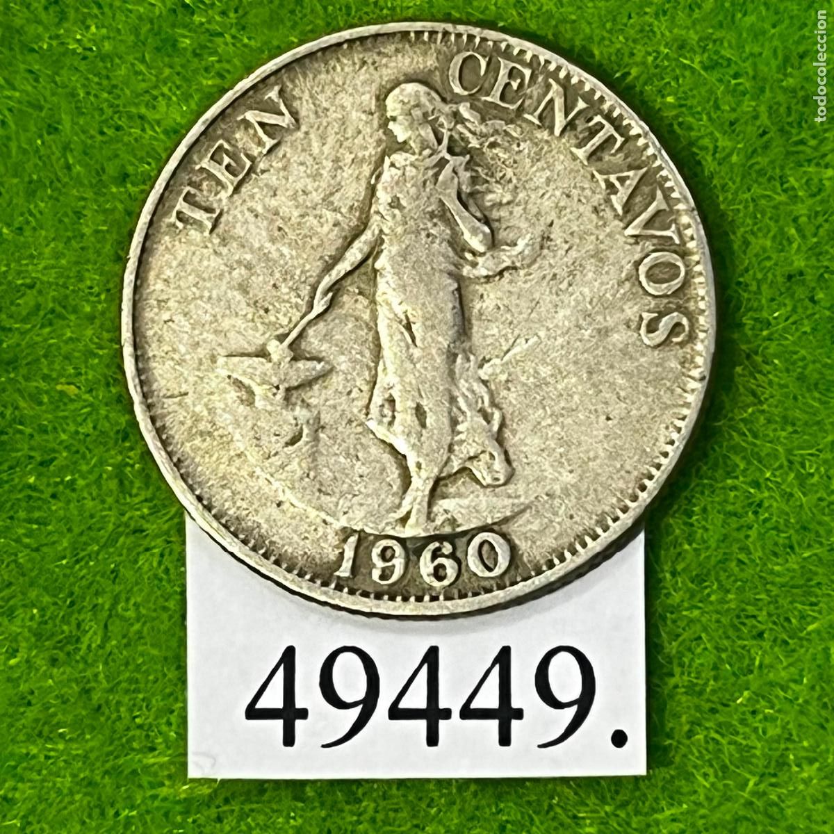 Monedas antiguas de Asia: Filipinas 10 c&eacute;ntimos 1960
