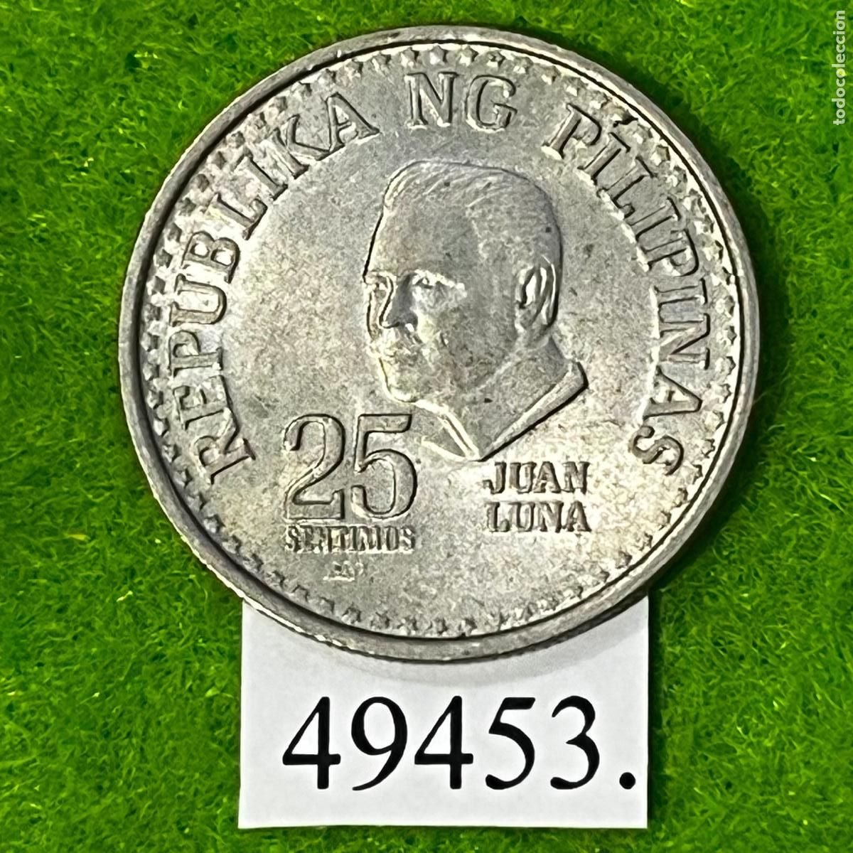 Monedas antiguas de Asia: Filipinas 25 c&eacute;ntimos 1979, pintor Juan Luna