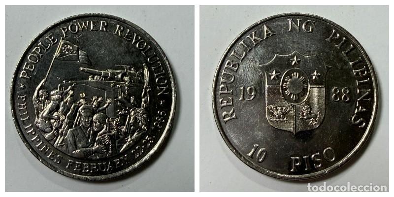Monedas antiguas de Asia: MONEDA. FILIPINAS. PHILLIPPINES. 10 PISO. 1988. VER FOTOS