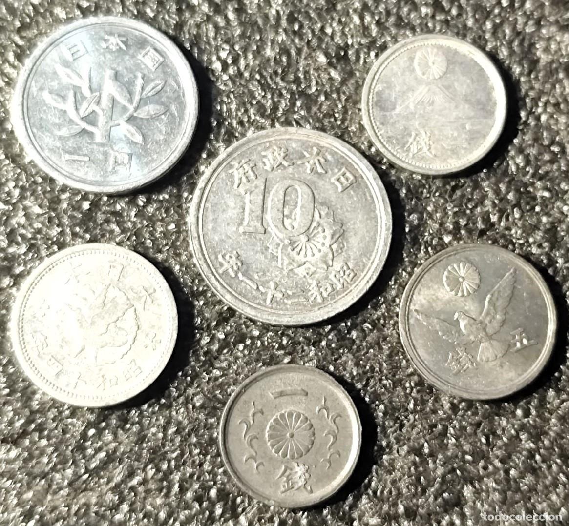 Alte M&uuml;nzen aus Asien: Jap&oacute;n 6 Monedas diferentes, Sen y Yen, Lote 1716