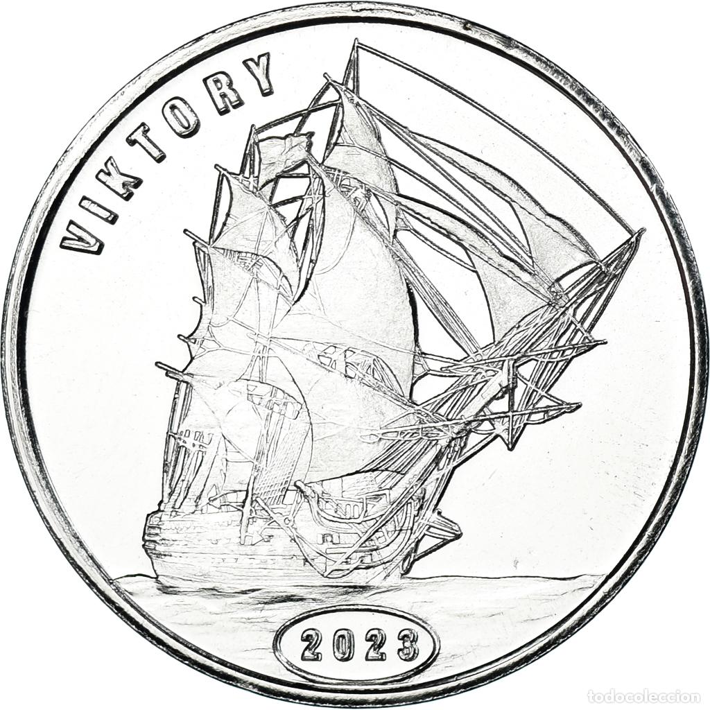 Monedas antiguas de Asia: [#1148713] Moneda, Indonesia, Dollar, 2023, Viktory., SC, Cupronickel
