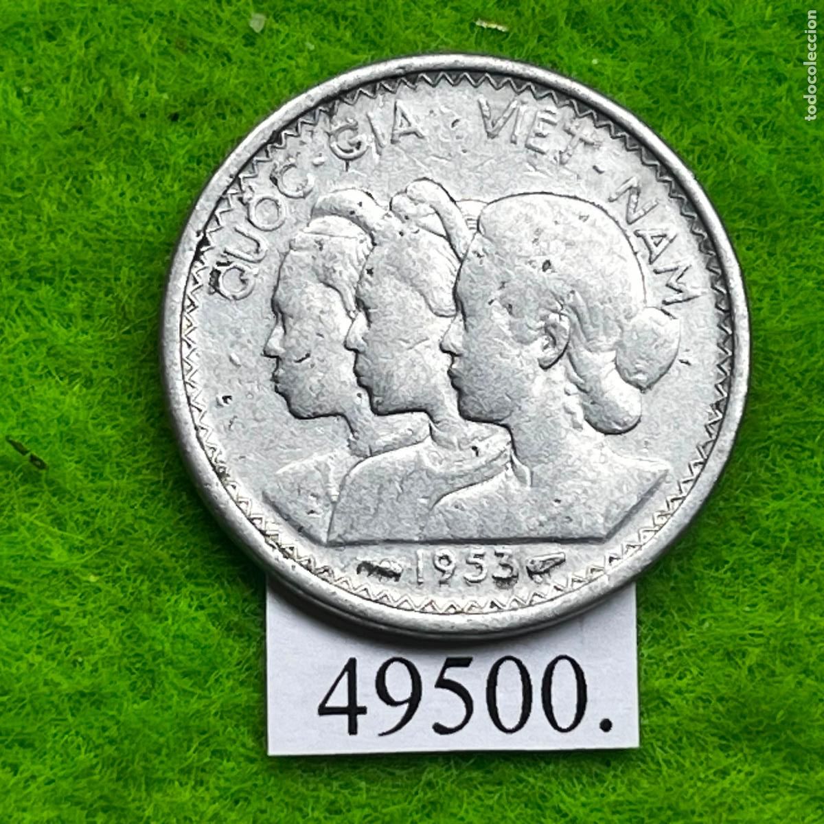 Monedas antiguas de Asia: Vietnam del Sur 10 Su, 1953