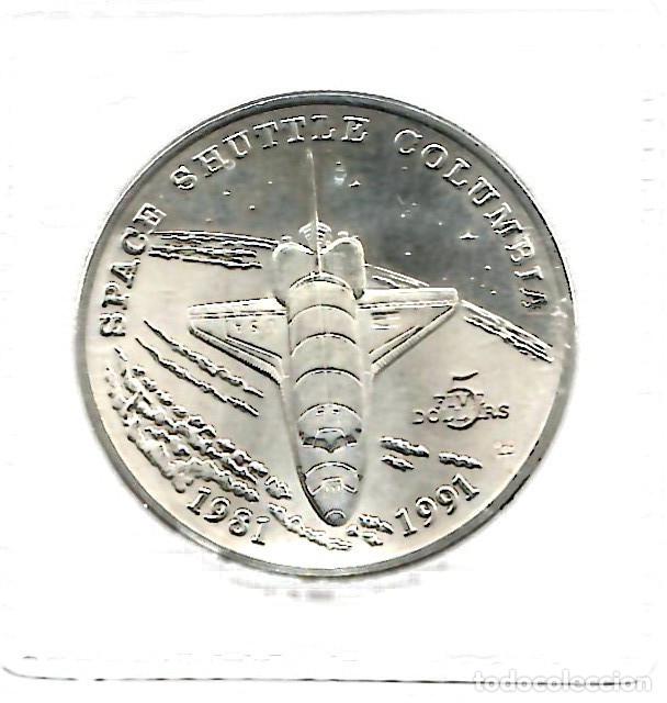 Monnaies anciennes d'Asie: MONEDA 5$ ISLAS MARSHALL 1991 COLUMBIA