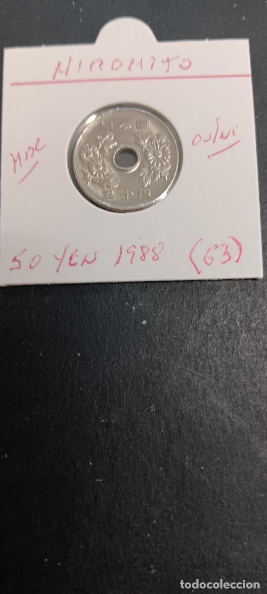 Monedas antiguas de Asia: JAP&Oacute;N 50 YEN 1988 (A&Ntilde;O 63) MBC KM=81 (CUPRONIQUEL) HIROHITO