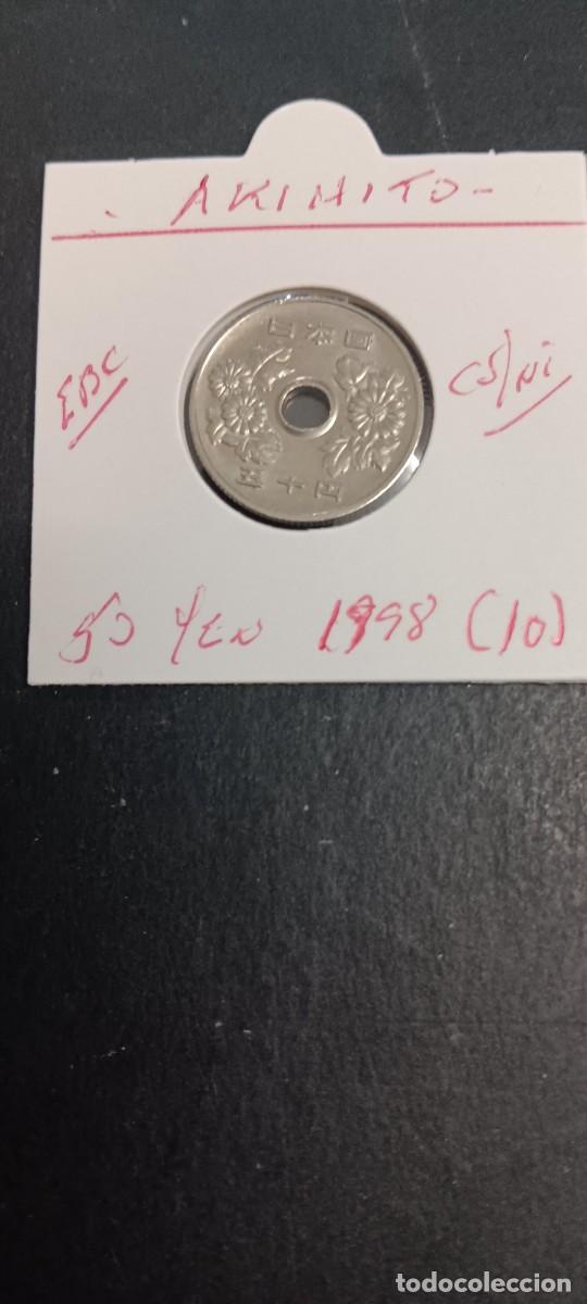 Monedas antiguas de Asia: JAP&Oacute;N 50 YEN 1998 (A&Ntilde;O 10) EBC KM=101.2 (CUPRONIQUEL)AKIHITO