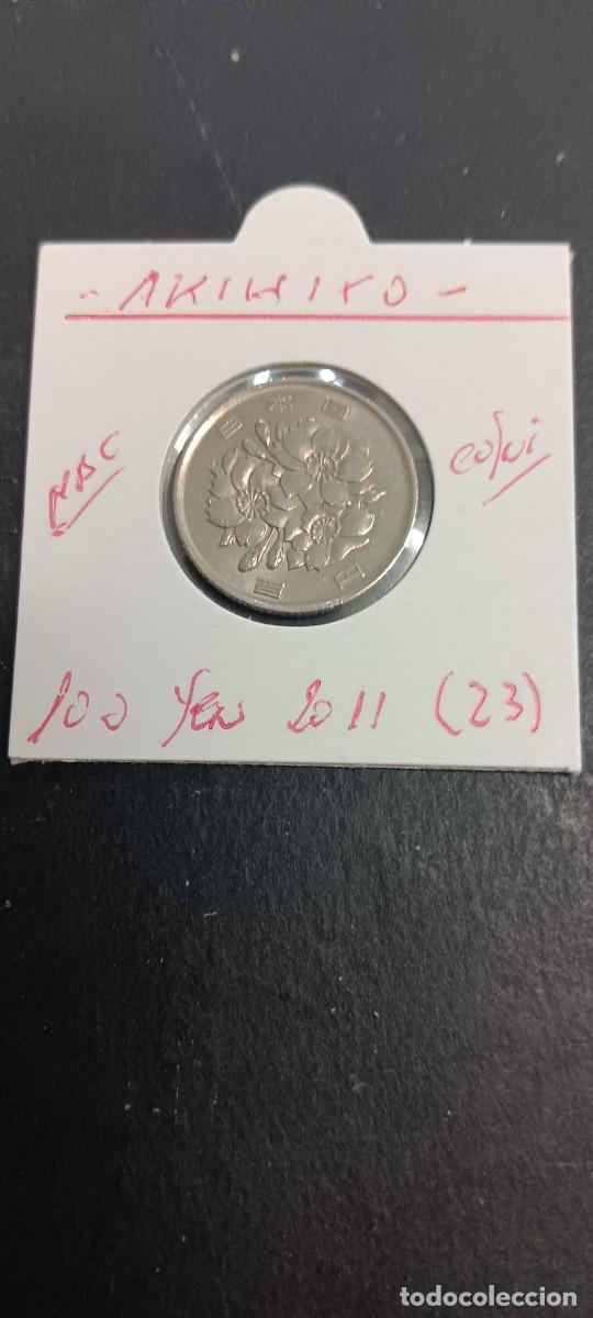 Monedas antiguas de Asia: JAP&Oacute;N 100 YEN 2011 (A&Ntilde;O 23) MBC KM=98.2 (CUPRONIQUEL) AKIHITO