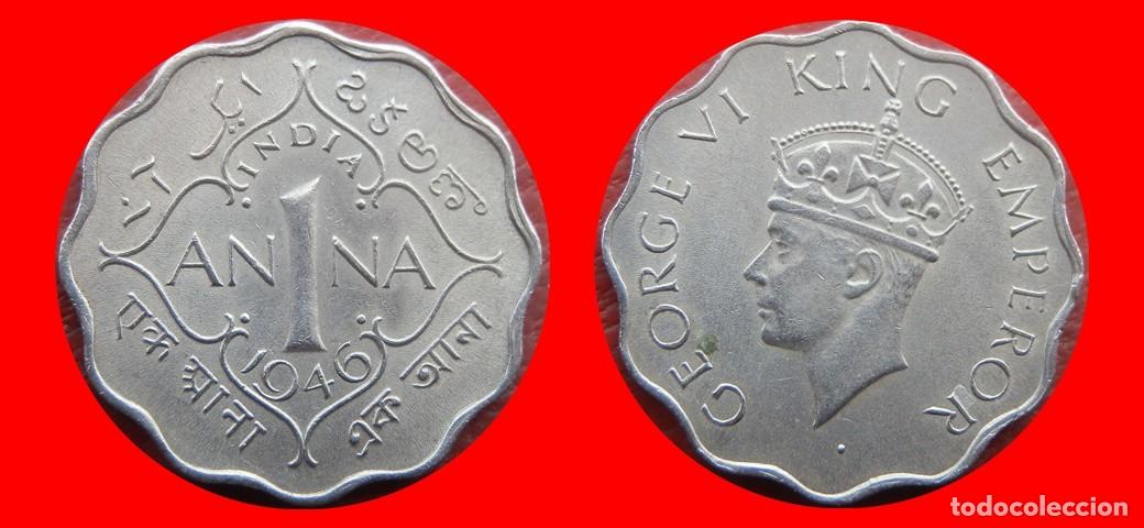 Monedas antiguas de Asia: 1 ANNA 1946 INDIA BRITANICA-156531