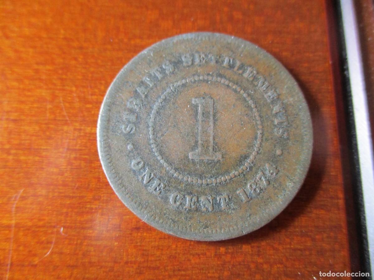 Moedas antigas da &Aacute;sia: STRAITS SETTLEMENTS - 1 CENT 1874