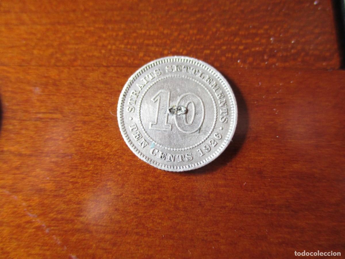 Moedas antigas da &Aacute;sia: STRAITS SETTLEMENTS - 10 CENT 1926
