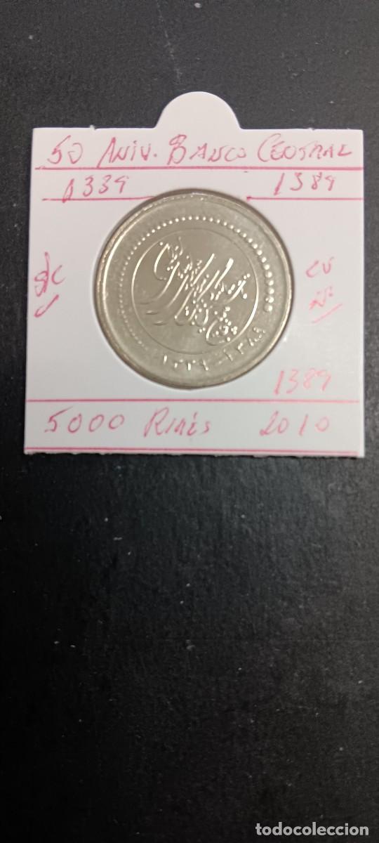 Old Coins of Asia: IRAN 5000 RIALS 2010(1389)S/C KM=1277(CUPRONIQUEL)50 ANIV. BANCO CENTRAL