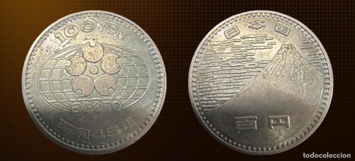Monnaies anciennes d'Asie: Jap&oacute;n 100 yenes, Exposicion Mundial Japonesa &middot; 1970