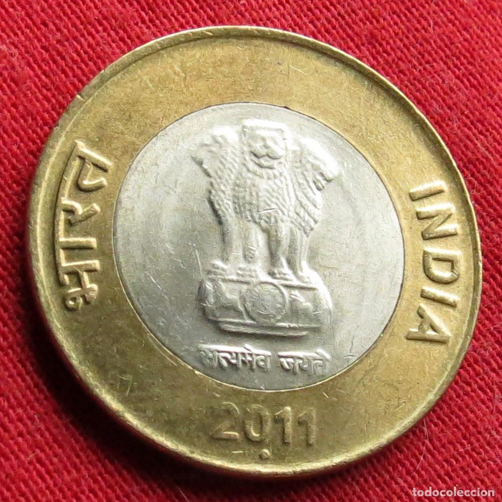 Monedas antiguas de Asia: India 10 rupees 2011 - Foto 2